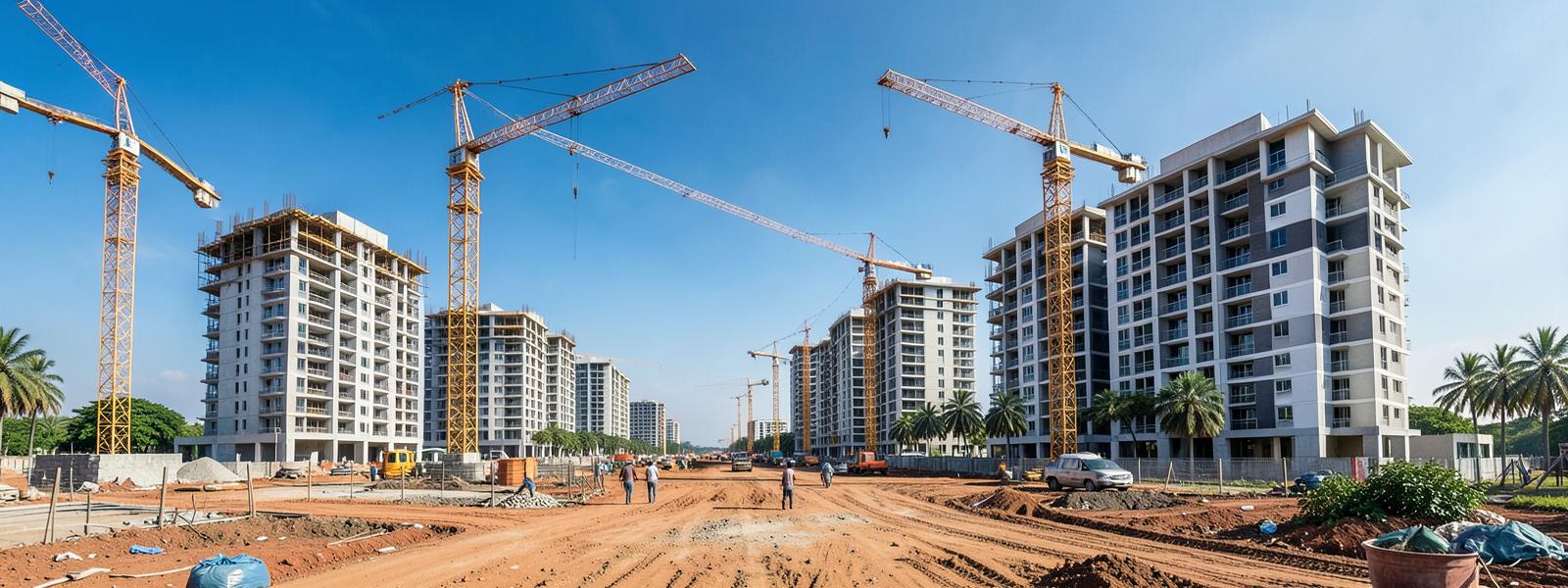New residential apartment development under construction in Accra, Ghana
